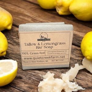 Lemongrass Scented Tallow Bar Soap